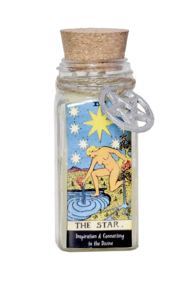 CANDLE - The Star Tarot 100gms with herbs and crystals WONDER IMPORTS AUSTRALIA
