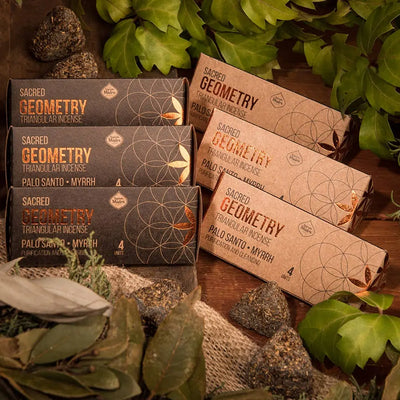 Sacred Geometry Incense - Palo Santo and Myrrh 4 Triangles WONDER IMPORTS AUSTRALIA