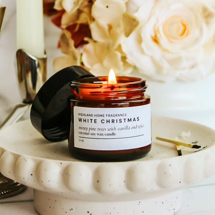 White Christmas | Pine & Vanilla | 50g Mini Candle Highland Home Fragrance