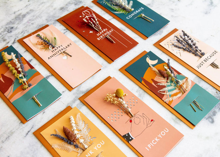 Mountains | Dried Floral Greeting Card Lucca