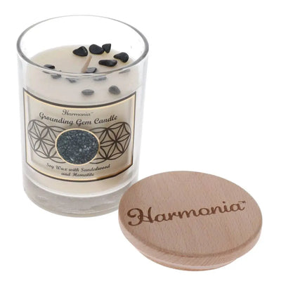 Gemstone Soy Candle - 9oz Grounding Hematite WONDER IMPORTS AUSTRALIA
