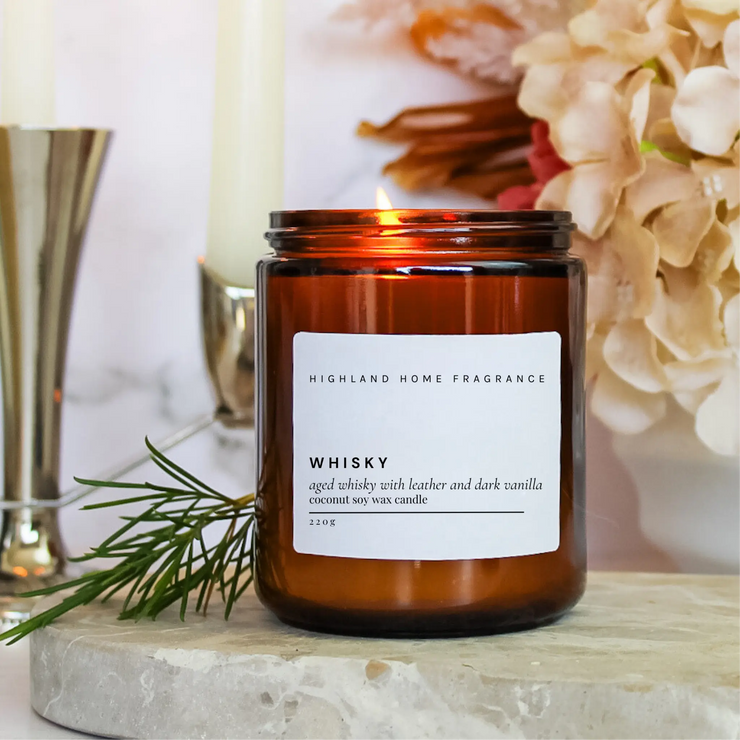 Whisky | Whisky & Leather - 220g CocoSoy Candle Highland Home Fragrance
