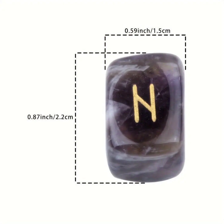 Divination runes 25pcs natural crystal stones