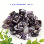 Natural crystal runes 25 piece collection