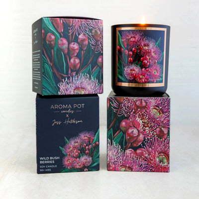 50+hrs Australian artist soy candle - Wild Bush Berries - CosmicBlueprint7