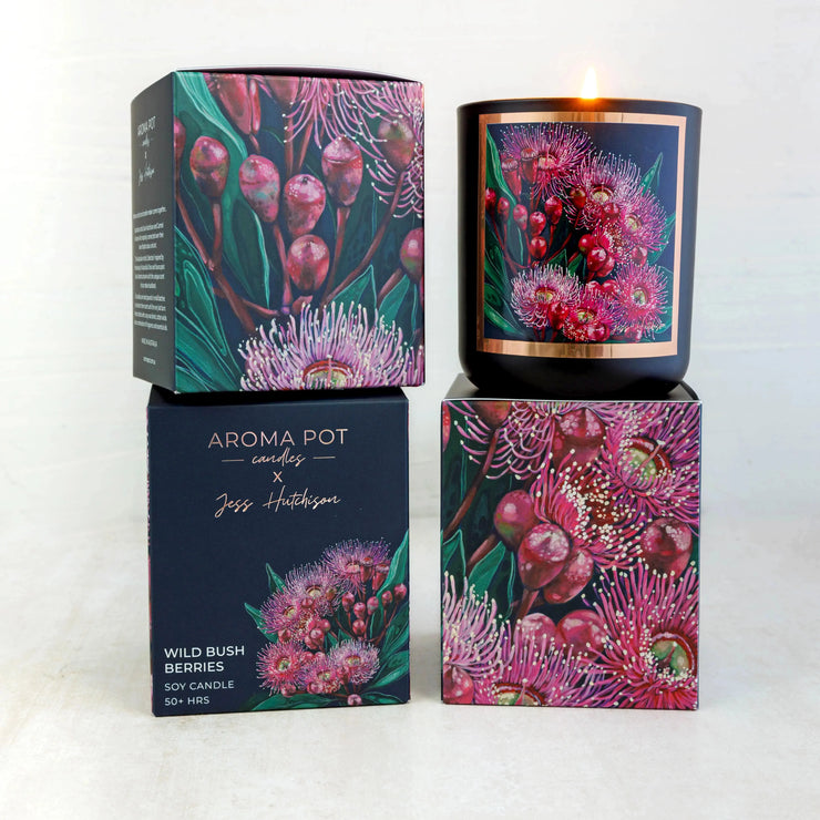 50+hrs Australian artist soy candle - Wild Bush Berries - CosmicBlueprint7