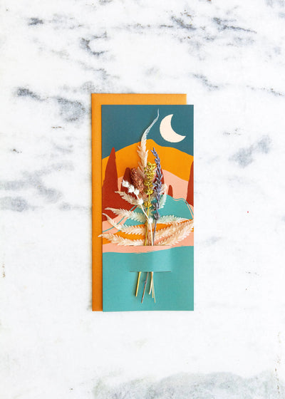 Mountains | Dried Floral Greeting Card Lucca