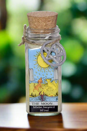 MYSTICAL FULL MOON RITUAL CANDE- The Moon Tarot 100gms with herbs and crystals WONDER IMPORTS AUSTRALIA