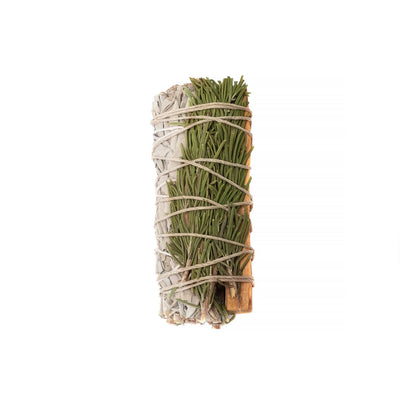 Sarimoire - 4" Sage Wand, Rosemary, and Palo Santo Wrapped Bundle Sarimoire
