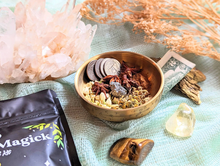 Money Magick Ritual Kit - Abundance, Prosperity, Manifest Goddess Provisions