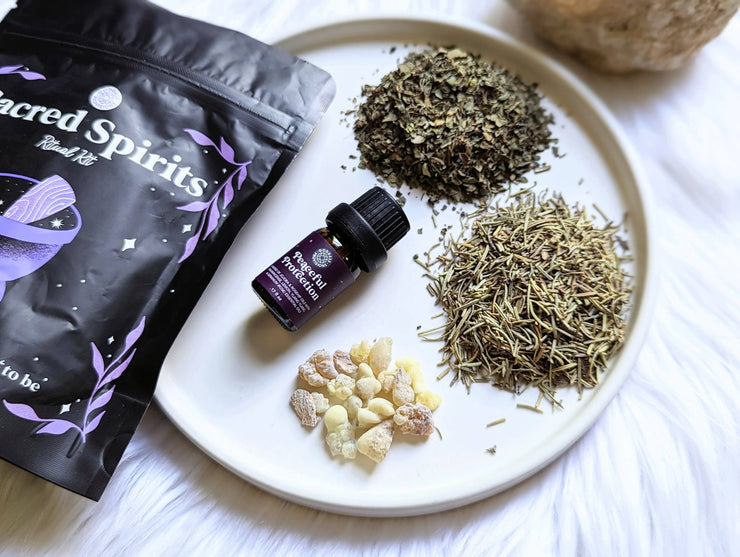 Sacred Spirits Spell Kit - Ritual, DIY, Witch, Herbs, Oil - CosmicBlueprint7