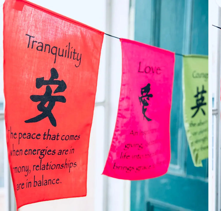 Large Prayer Flag in Bright Colors Comic Blueprint7