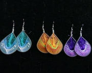 Stunning woven earring (Silk Tread)handmade products Comic Blueprint7