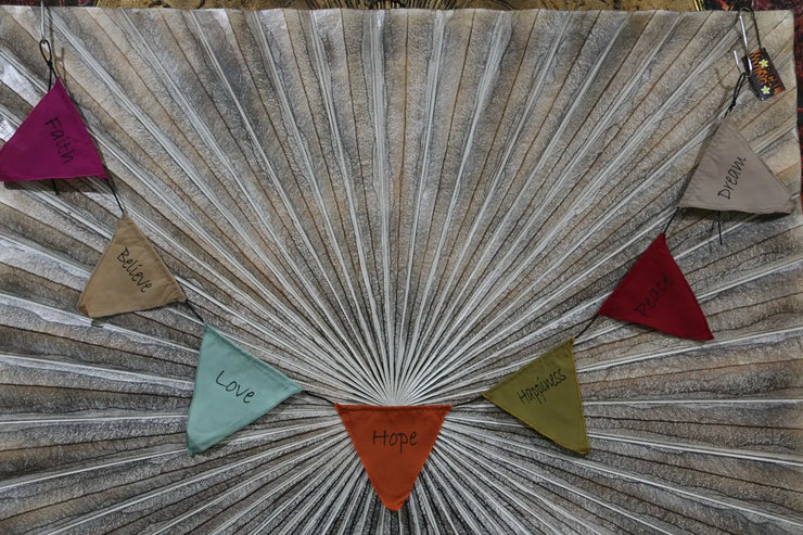 SMALL BALINESE AFFIRMATION / PRAYER FLAGS - SMALL BALI AFFIRMATION BUNTING Comic Blueprint7
