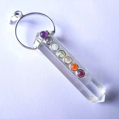 Clear Quatz 7Chakra colour point CosmicBlueprint7