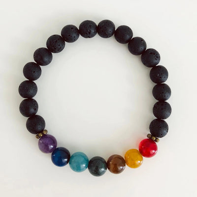 7 Chakra Bracelet EARTHSTONE FIRE&ICE
