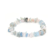 Aquamarine White Howlite and Rose Quartz Crystal Bracelet EARTHSTONE FIRE&ICE