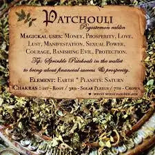 Patchouili Dried herb 10gr CosmicBlueprint7