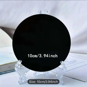 Handcrafted black obsidian spiritual mirror
