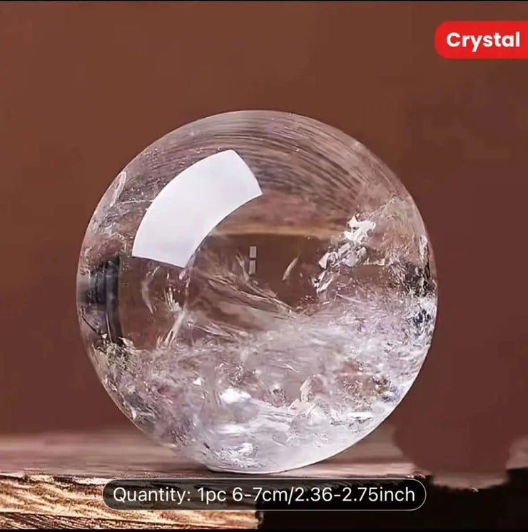 Stunning crystal clear quartz ball