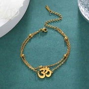 Dawapara Om Ohm Aum Charm Spiritual Pendant Stainless Steel Bracelet Yoga Jewelry Meditation Buddhist Spiritual Amulet Comic Blueprint7