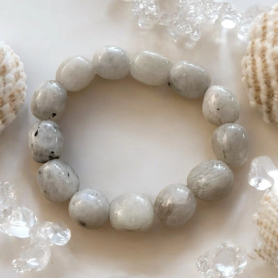 White Moss Agate Bracelet EARTHSTONE FIRE&ICE