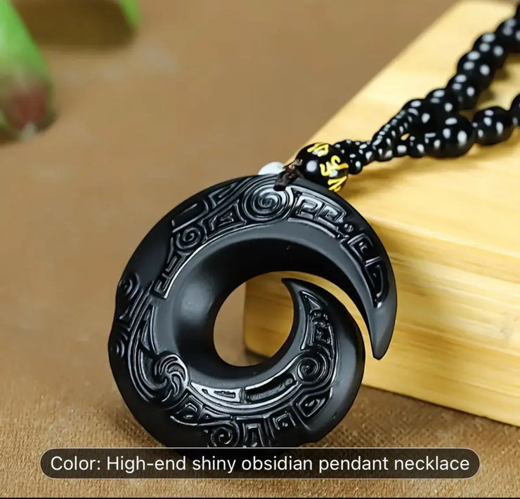 Black obsidian protection necklace limited time only! CosmicBlueprint7