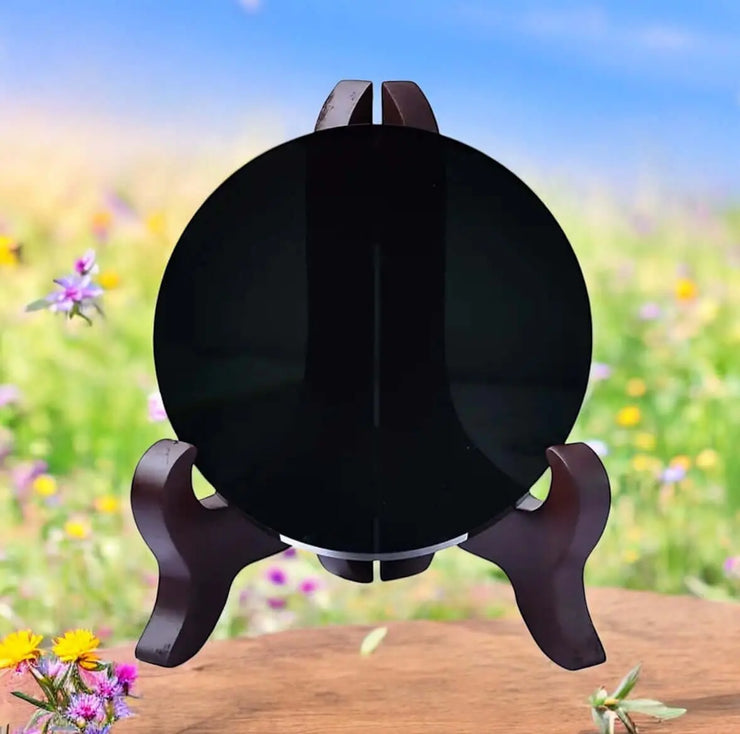 Black Obsidian mirror for home protection
