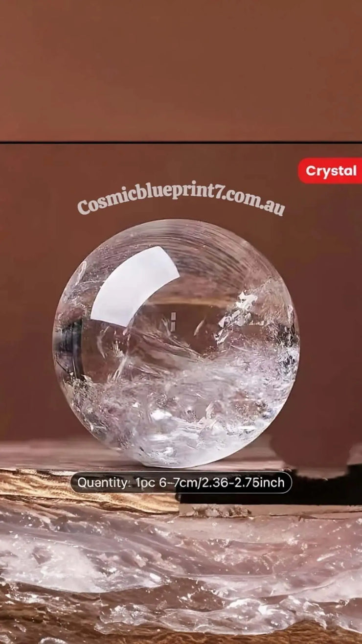 Polished quartz crystal sphere for energy work