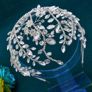 Goddess/Rhinestone Bridal Tiaras And Crowns Queen Diadem Crystal Wedding Headdress Bride Forehead Hairbands Bride Tiara Jewelry - CosmicBlueprint7