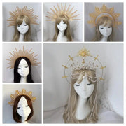 Baroque Style Diy Lolita Crown Material Church Sun Goddess Crown Virgin Mary Lolita DIY Tiara Crown Making Kit Hair Accessories CosmicBlueprint7