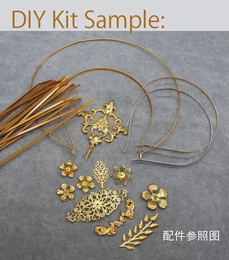 DIY Kit  Zip Tie Goddess Halo Crown Headpiece Gold Sunburst Celestial Pregnancy Maternity Headpiece Tiara - CosmicBlueprint7