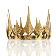 Big  Round Metal Crown With Imitation Gem Royal Ball Party Tiara CosmicBlueprint7