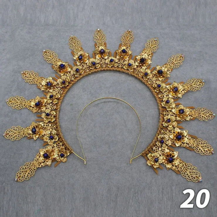 Gold Sun Crown Headband Sun Godmother&