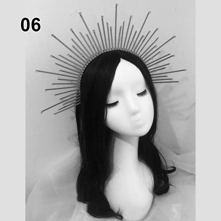 Baroque Style Diy Lolita Crown Material Church Sun Goddess Crown Virgin Mary Lolita DIY Tiara Crown Making Kit Hair Accessories CosmicBlueprint7