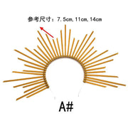 DIY Kit  Zip Tie Goddess Halo Crown Headpiece Gold Sunburst Celestial Pregnancy Maternity Headpiece Tiara - CosmicBlueprint7