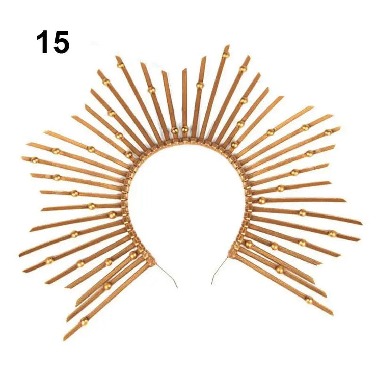 Baroque Style Diy Lolita Crown Material Church Sun Goddess Crown Virgin Mary Lolita DIY Tiara Crown Making Kit Hair Accessories CosmicBlueprint7