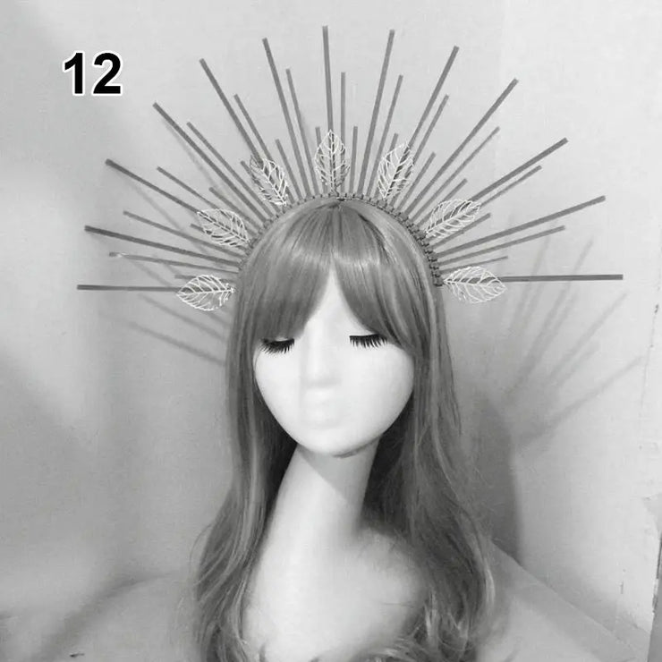Baroque Style Diy Lolita Crown Material Church Sun Goddess Crown Virgin Mary Lolita DIY Tiara Crown Making Kit Hair Accessories CosmicBlueprint7
