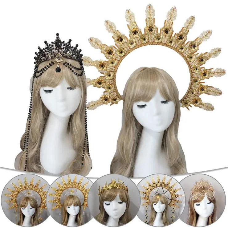 Gold Sun Crown Headband Sun Godmother&