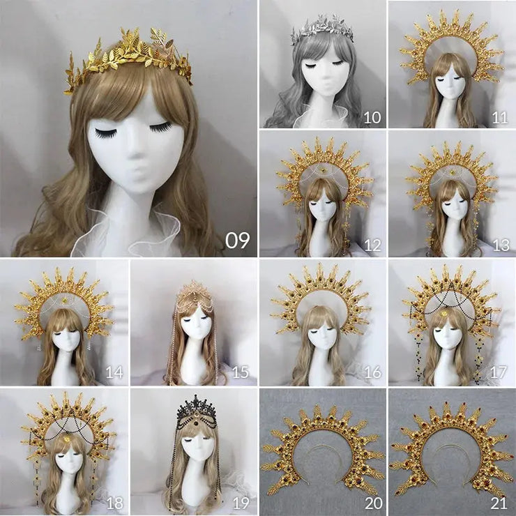 Gold Sun Crown Headband Sun Godmother&