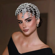 Goddess/Rhinestone Bridal Tiaras And Crowns Queen Diadem Crystal Wedding Headdress Bride Forehead Hairbands Bride Tiara Jewelry CosmicBlueprint7