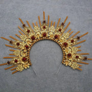 DIY Kit  Zip Tie Goddess Halo Crown Headpiece Gold Sunburst Celestial Pregnancy Maternity Headpiece Tiara - CosmicBlueprint7