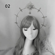 Baroque Style Diy Lolita Crown Material Church Sun Goddess Crown Virgin Mary Lolita DIY Tiara Crown Making Kit Hair Accessories CosmicBlueprint7