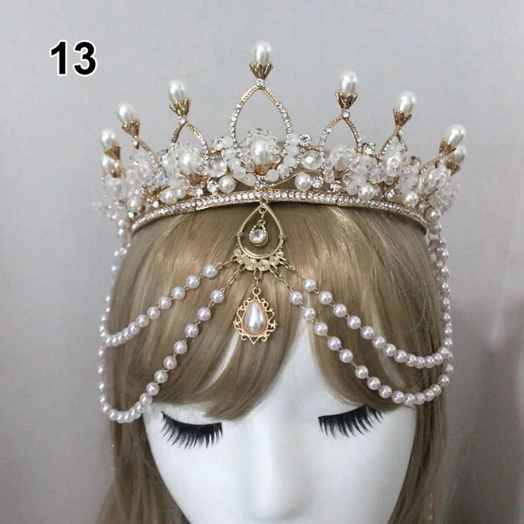 Baroque Style Diy Lolita Crown Material Church Sun Goddess Crown Virgin Mary Lolita DIY Tiara Crown Making Kit Hair Accessories CosmicBlueprint7