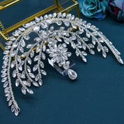 Goddess/Rhinestone Bridal Tiaras And Crowns Queen Diadem Crystal Wedding Headdress Bride Forehead Hairbands Bride Tiara Jewelry CosmicBlueprint7