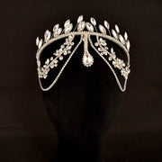 Goddess/Rhinestone Bridal Tiaras And Crowns Queen Diadem Crystal Wedding Headdress Bride Forehead Hairbands Bride Tiara Jewelry - CosmicBlueprint7