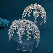 Goddess/Rhinestone Bridal Tiaras And Crowns Queen Diadem Crystal Wedding Headdress Bride Forehead Hairbands Bride Tiara Jewelry CosmicBlueprint7