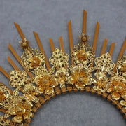 DIY Kit  Zip Tie Goddess Halo Crown Headpiece Gold Sunburst Celestial Pregnancy Maternity Headpiece Tiara - CosmicBlueprint7