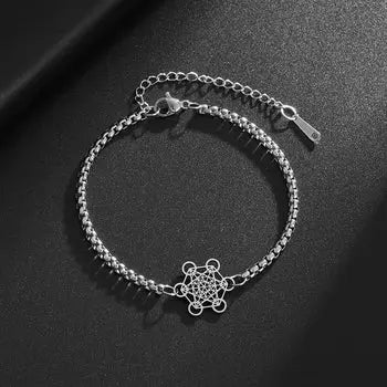 Metatron Cube Bracelet UNISEX Stainless Steel Archangel Day Bracelet Fashion Sacred Geometry Amulet Jewelry Gift CosmicBlueprint7