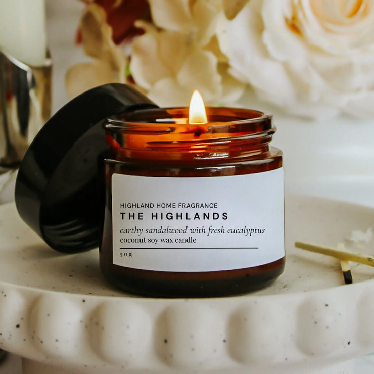 Highland Home Fragrance - The Highlands | Eucalyptus & Sandalwood - 50g Soy Candle Highland Home Fragrance